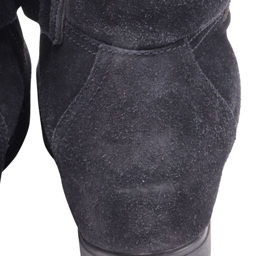 Prada Sport High-Top Wedge Sneakers in Black Suede - Picture 6 of 9